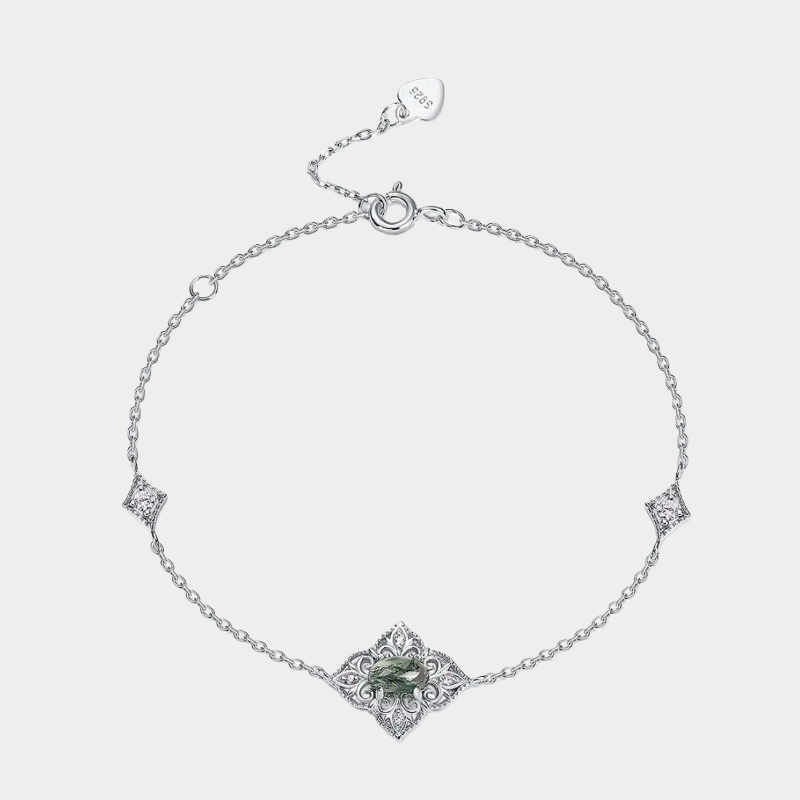 Unique Moss Agate Bracelet