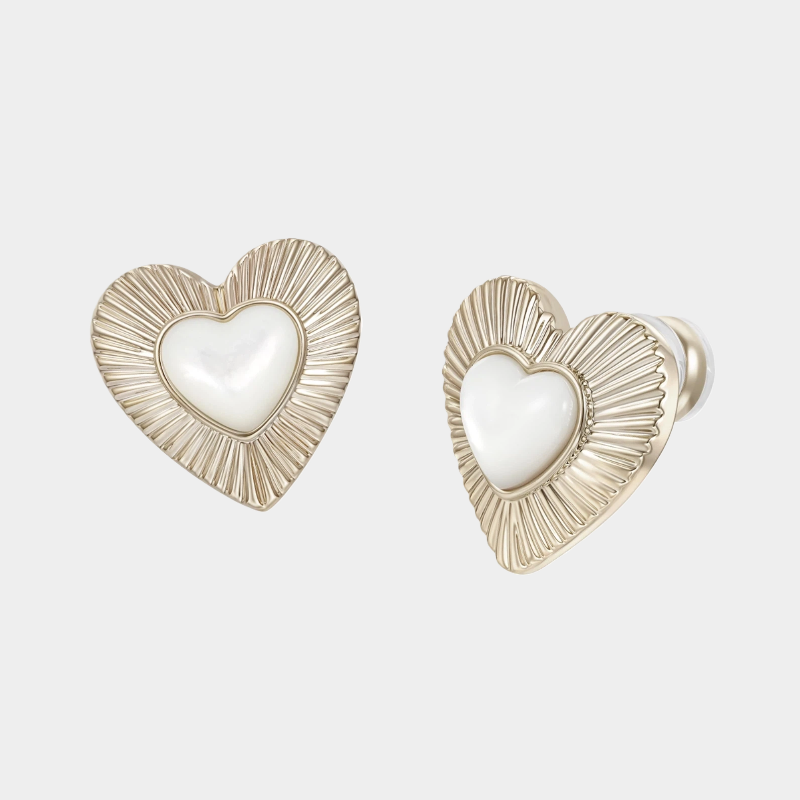 Moonlight Series Small Size Heart-Shaped Pearl Earrings