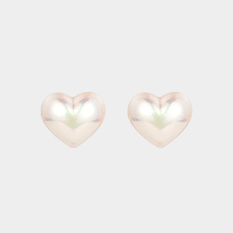 Mermaid Heart-Shaped Pearl Earrings