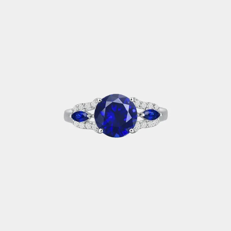 Sapphire S925 Silver Double-Side Gem Ring - OOAKB