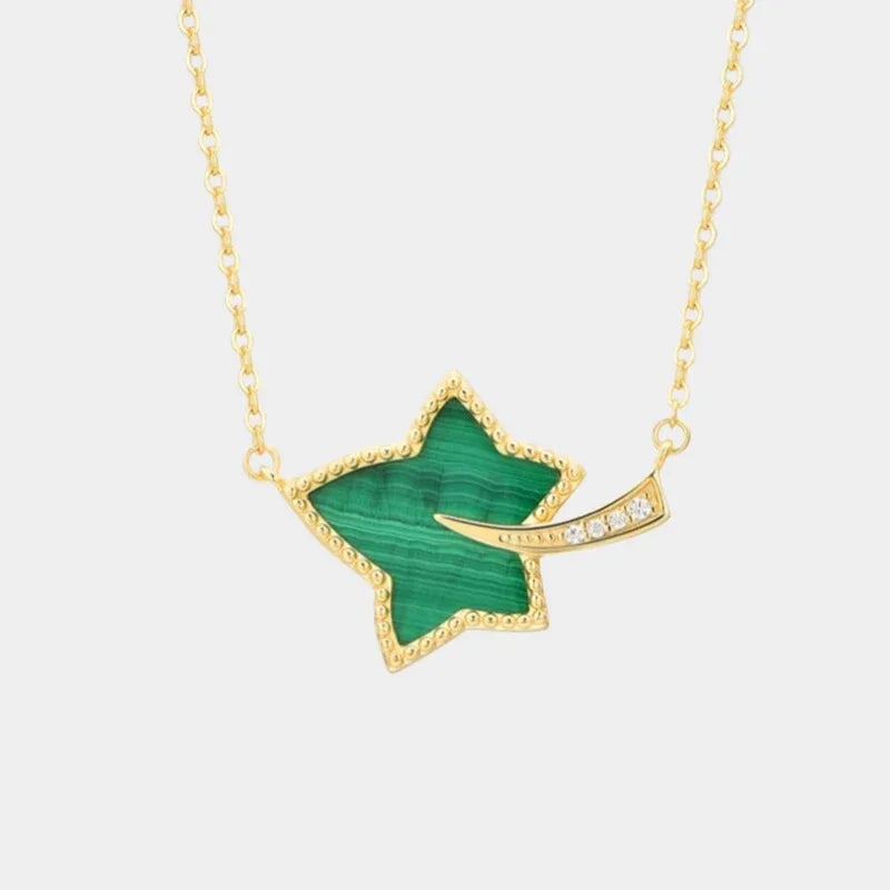 Ivy Malachite Collar Necklace S925 Silver Women's Style - OOAKB