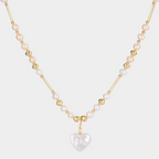 French Retro Baroque Heart-Shaped Pearl Collarbone Chain