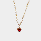 French Retro Heart-Shaped Pearl Necklace