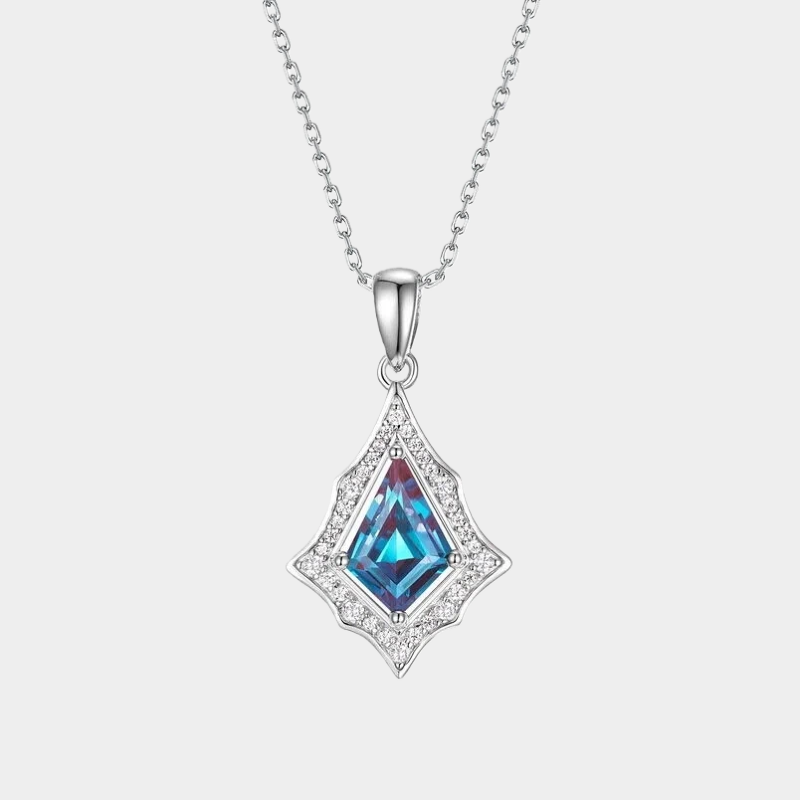 Silver Alexandrite Collarbone Chain Women's Style