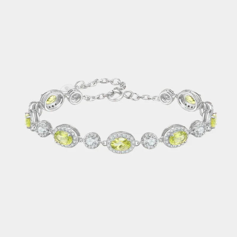 Natural Oval Peridot Bracelet - OOAKB
