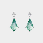 New Style Geometric Fashion Moss Agate Earrings