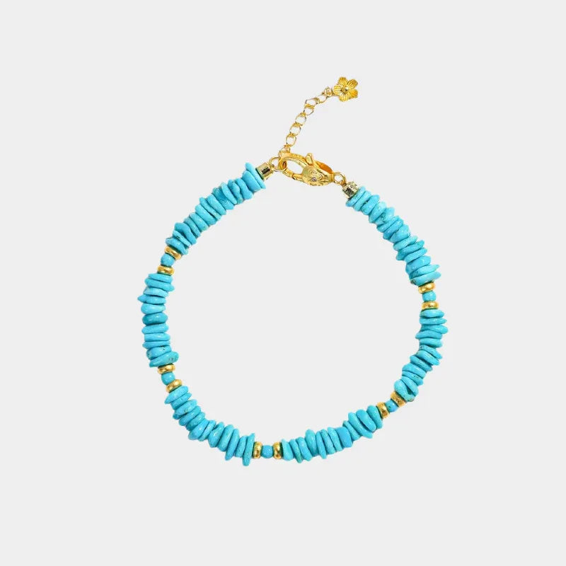 Turquoise Seed Material DIY Free-Form Bracelet - OOAKB