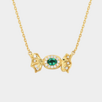 Candy Party Series Emerald Collar Necklace S925 Silver Women's Style