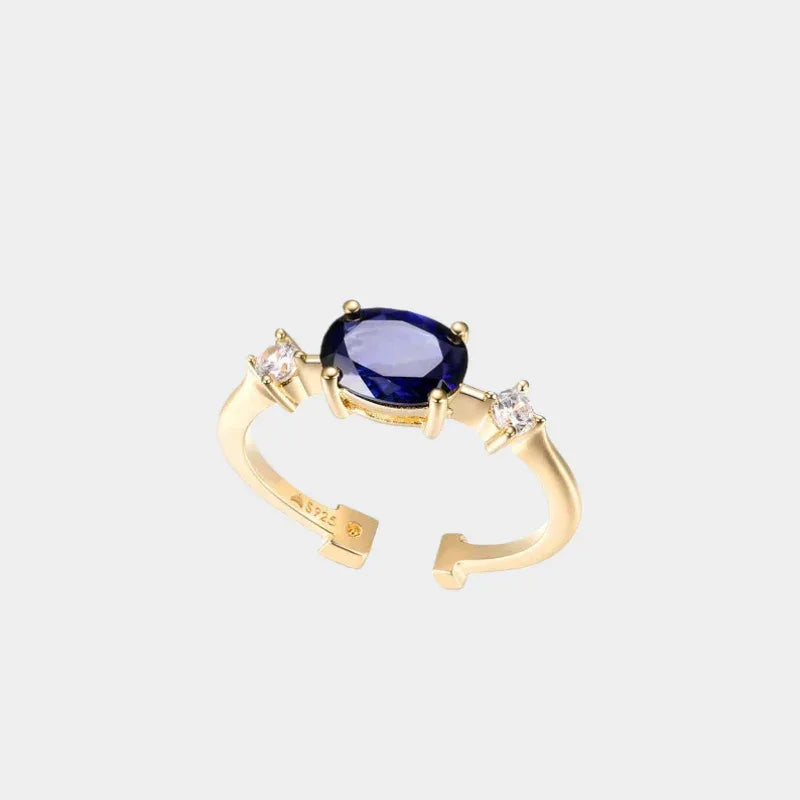 Sapphire S925 Silver Open Ring - OOAKB