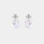 Sparkling Zircon Baroque Heart-Shaped Pearl Ear Cuffs