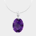 Natural Amethyst Oval Collar Necklace