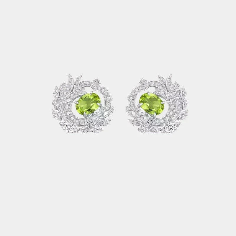 Natural Peridot The Wizard of Oz Earrings - OOAKB