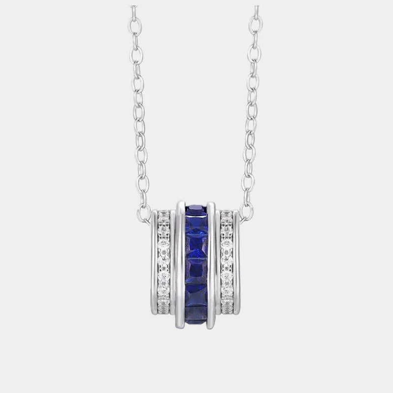 Sapphire S925 Silver Fortune Bead Necklace - OOAKB