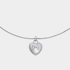 Mini Bowknot Heart-Shaped Pearl Pendant Necklace