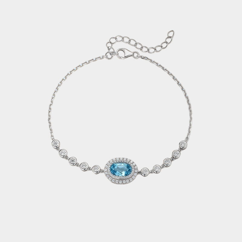 Topaz Ocean Mystery Bracelet S925 Silver Women's Style
