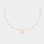 Niche Baroque Heart-Shaped Pearl Collarbone Chain