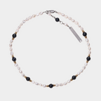 Baroque Pearl & Tiger Eye Stone Layered Necklace