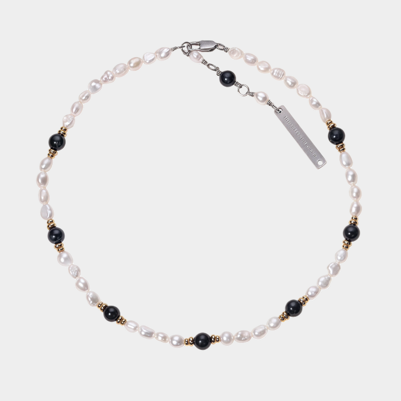 Baroque Pearl & Tiger Eye Stone Layered Necklace