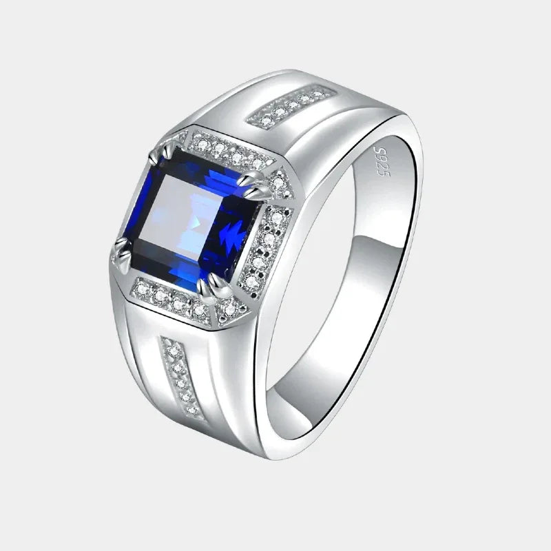 Sapphire Men's Ring 3.38ct 8mm*8mm - OOAKB