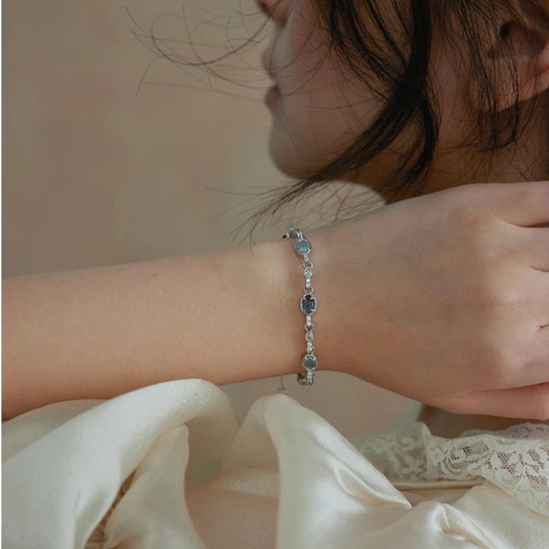 Topaz S925 Silver Adjustable Bracelet