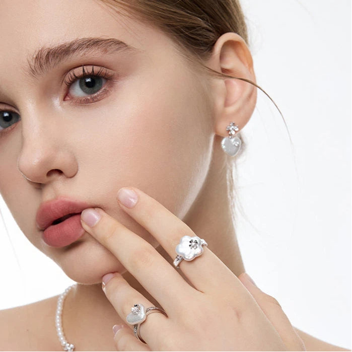 Baroque Heart-Shaped Pearl Open Ring