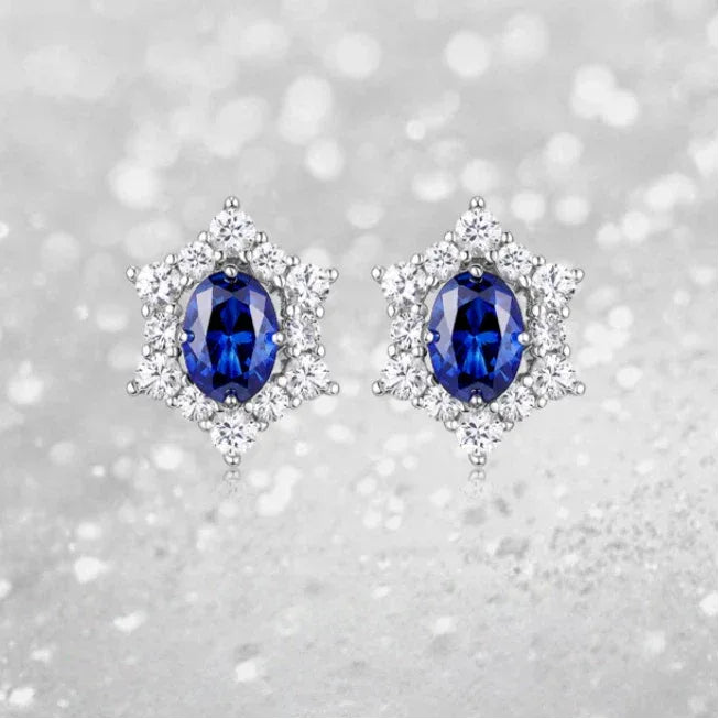 Sapphire S925 Silver Star Detachable Earrings - OOAKB