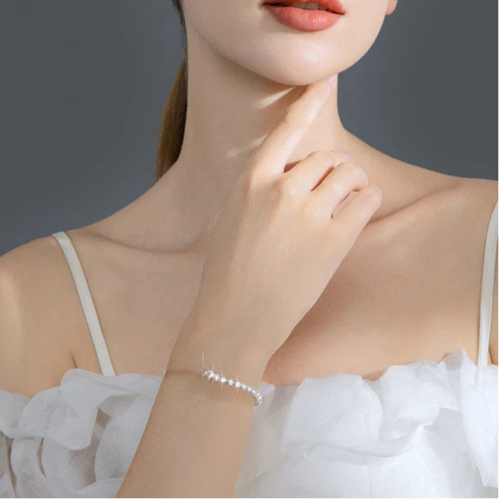 London Blue Topaz S925 Silver Four-Leaf Clover Bracelet