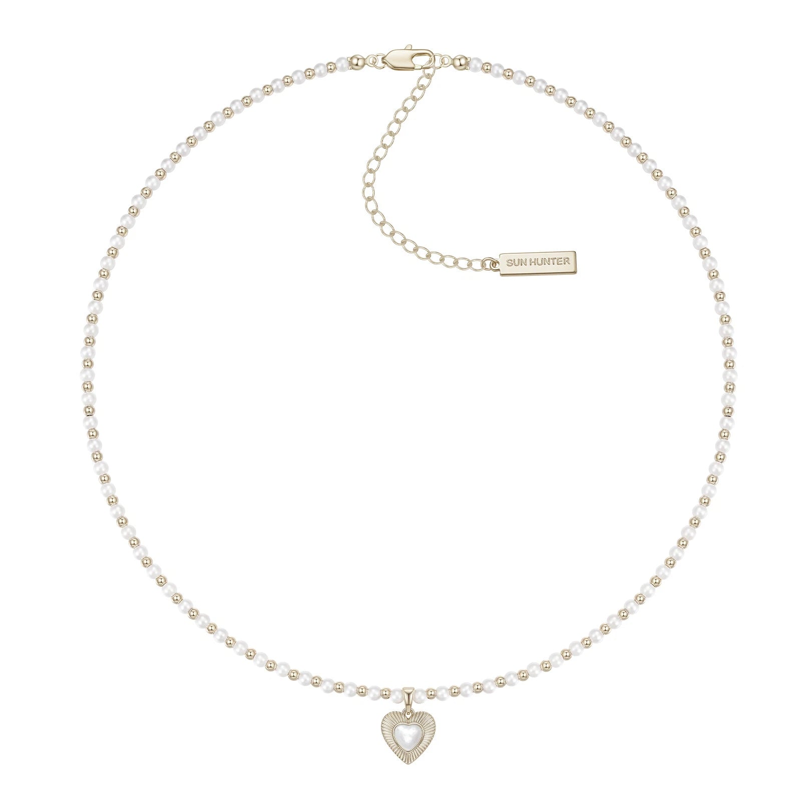 Moonlight Series Small Size Heart-Shaped Pearl Chain