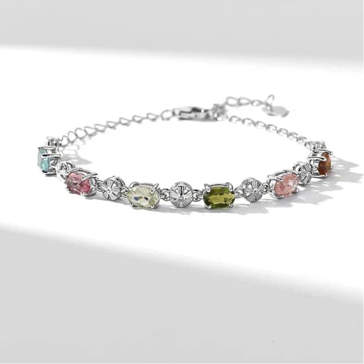 Natural Tourmaline Bracelet S925 Silver - OOAKB
