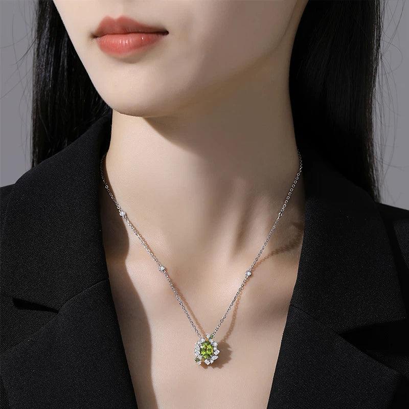 Natural Peridot Firefly Necklace - OOAKB