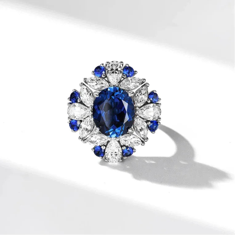 Royal Sapphire Pigeon Egg Ring - OOAKB