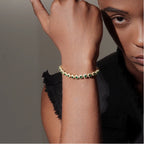 18K Gold Emerald Tennis Bracelet