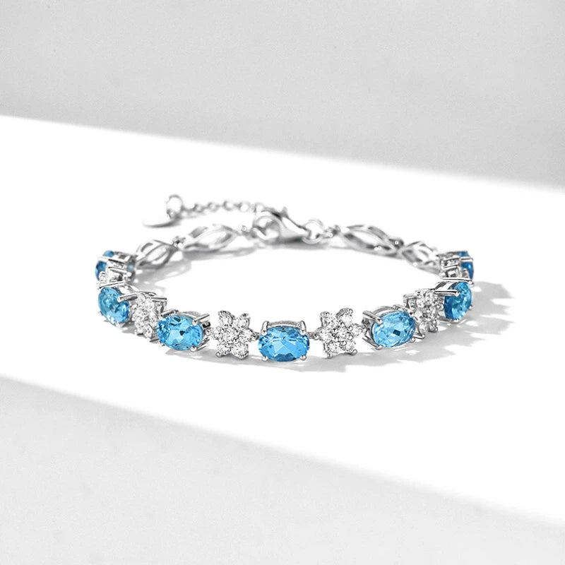 Topaz Sterling Silver Bracelet Women's Style