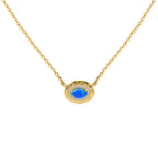 Blue Opal S925 Silver Vintage Pendant Necklace