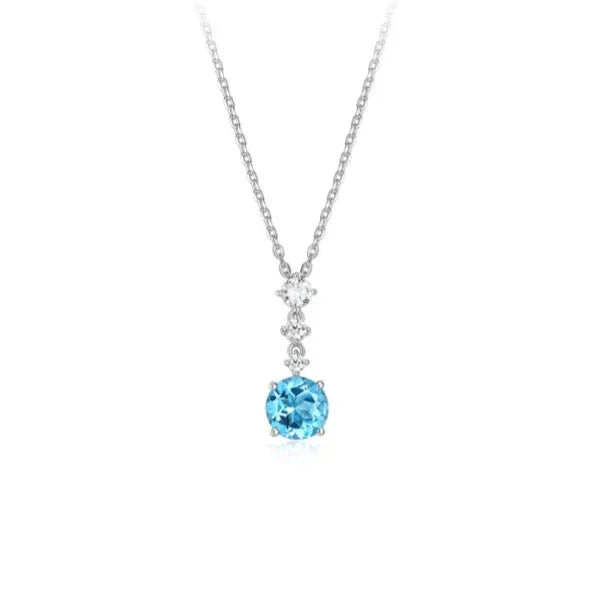 Topaz S925 Rhodium Plated Bubble Necklace - OOAKB
