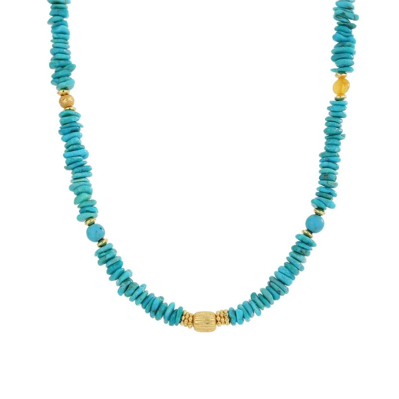 Natural Turquoise Multi-Gem Luxury Necklace - OOAKB