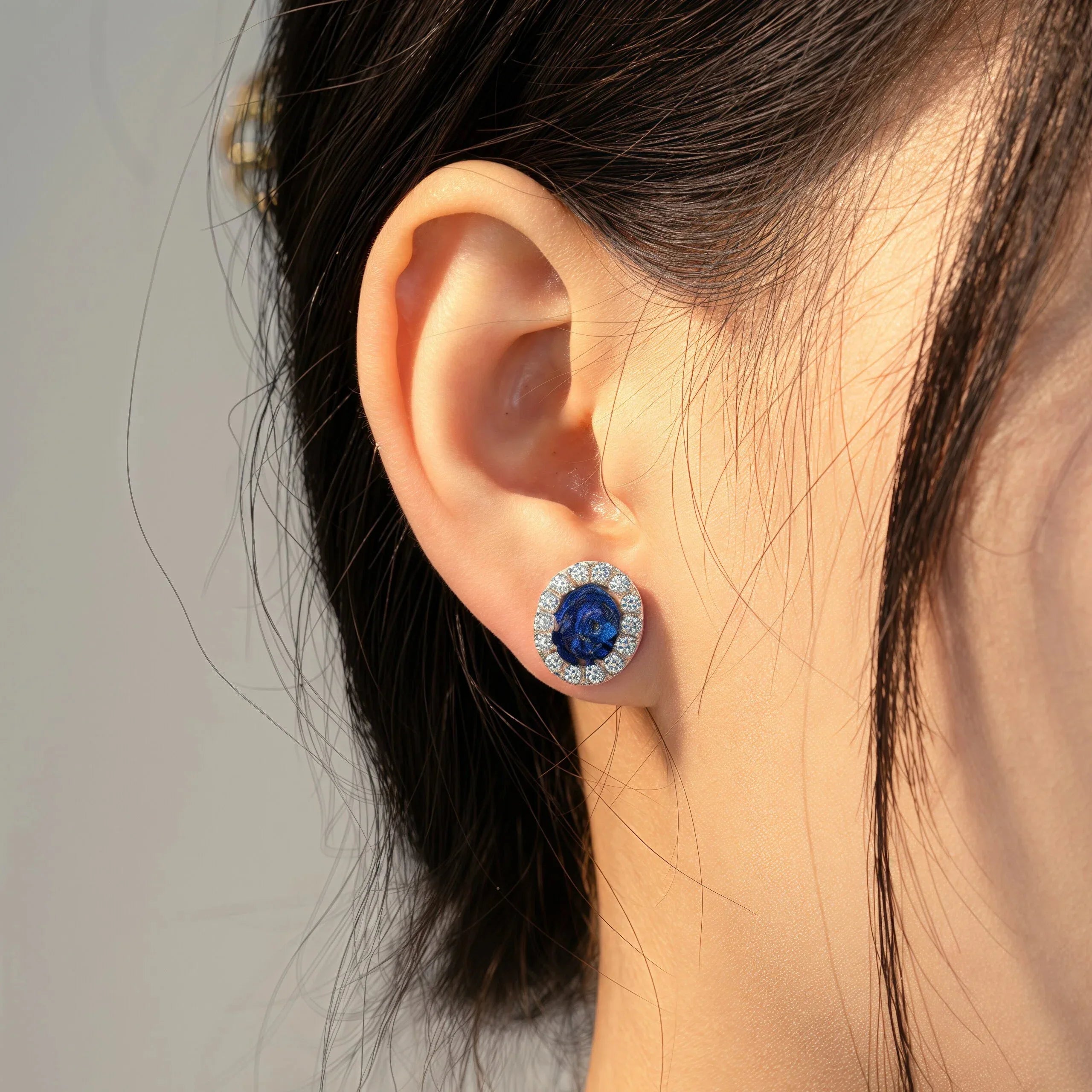 Sapphire Earrings S925 Silver Drop Earrings - OOAKB