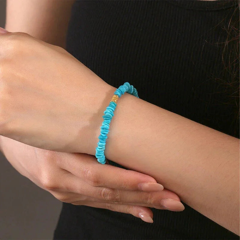 Natural Turquoise Seed Material DIY Bracelet - OOAKB
