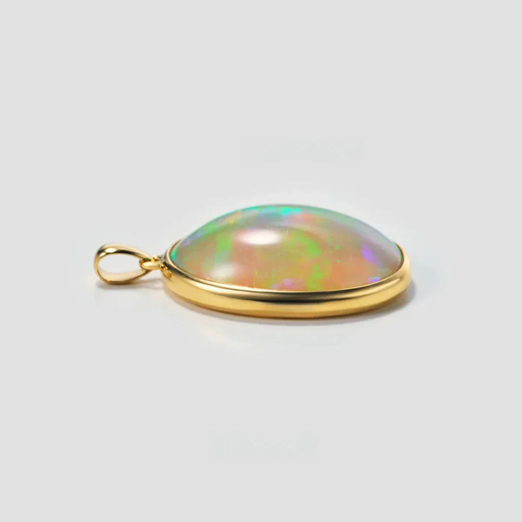 Natural Opal S925 Silver Vintage Necklace - OOAKB