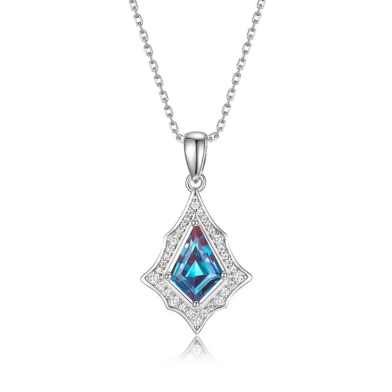 Silver Alexandrite Collarbone Chain Women's Style