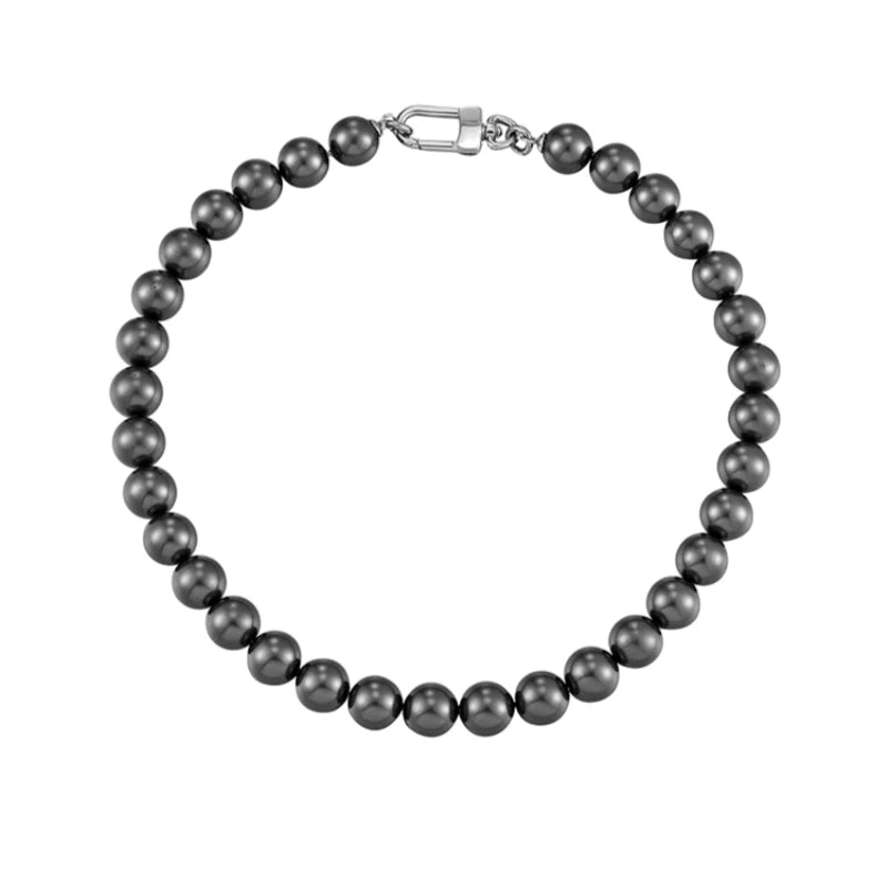 Black Shell Pearl Collarbone Chain Unisex