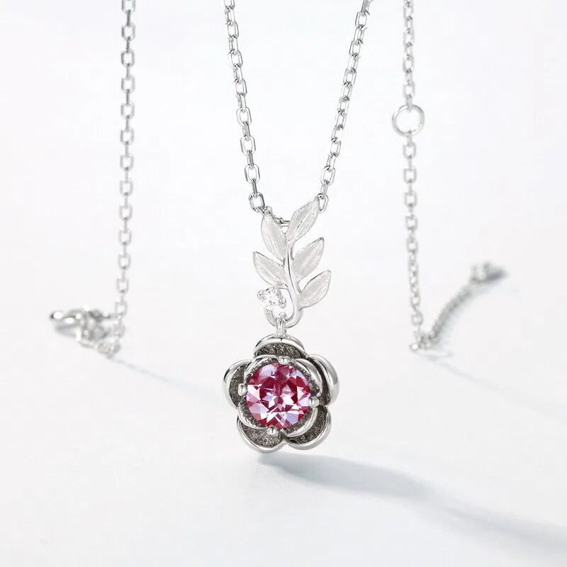 Silver Alexandrite Necklace Women's Style