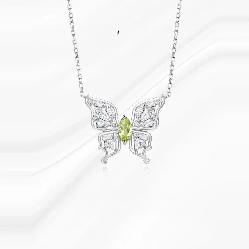 Natural Butterfly Peridot Collar Necklace - OOAKB
