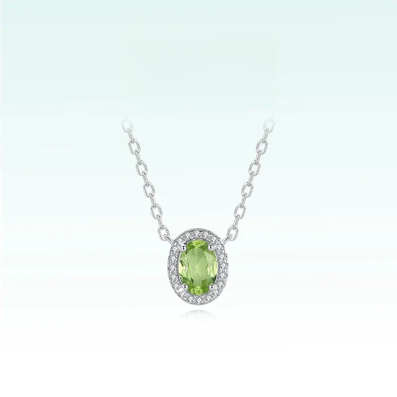 Natural Peridot Teardrop Necklace - OOAKB