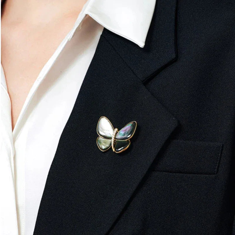 Color Shell Butterfly Brooch Women's Style - OOAKB