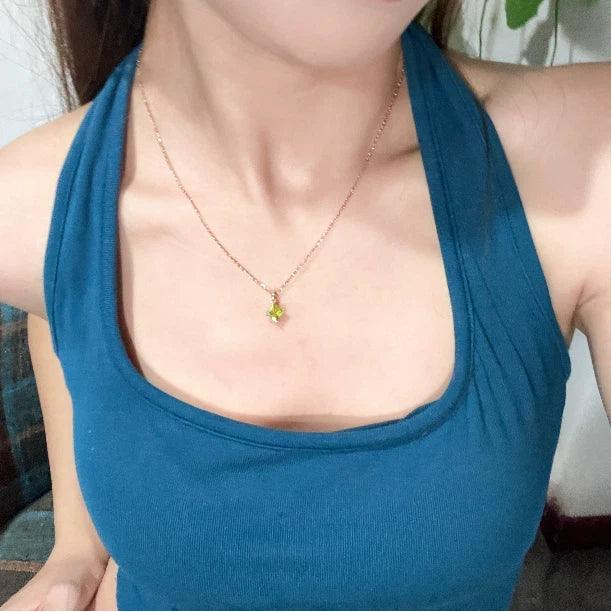 Natural Peridot Niche Youthful Collar Necklace - OOAKB