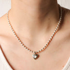 Moonlight Series Small Size Heart-Shaped Pearl Chain