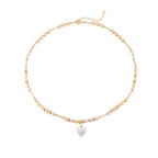 French Retro Baroque Heart-Shaped Pearl Collarbone Chain