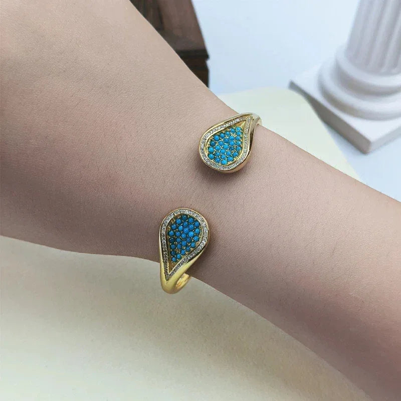 Turquoise Millet Bead Bracelet Women's - OOAKB