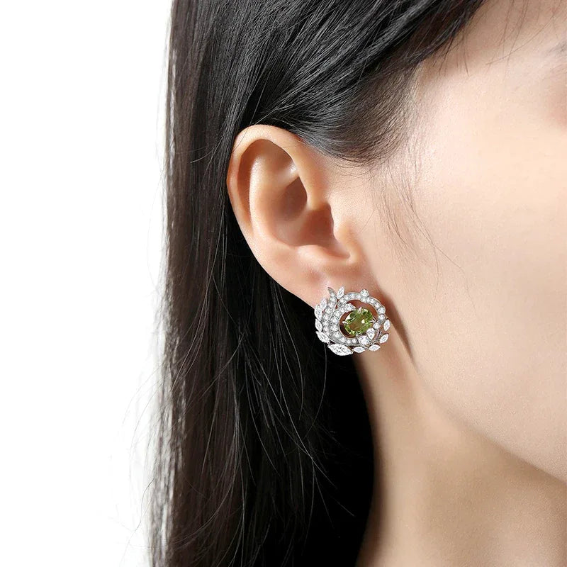Natural Peridot The Wizard of Oz Earrings - OOAKB